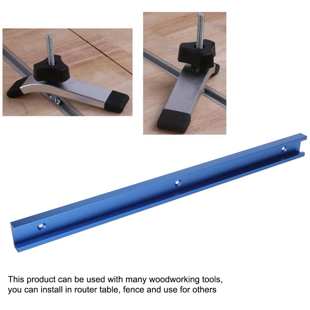 Aluminum T Track T Slot Miter Track Jig Tools for Woodworking Router Table (300mm)