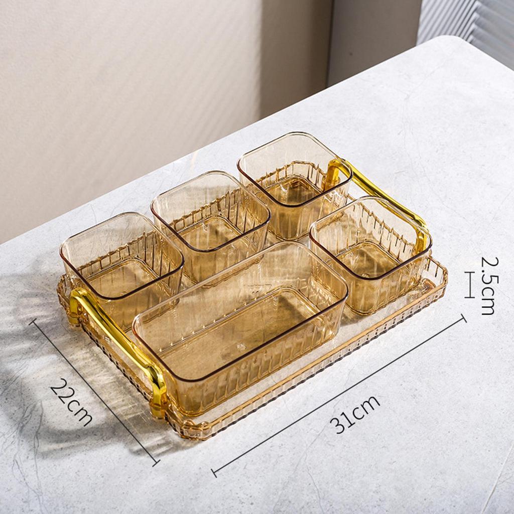 Condiment Tray Serving Bowls Party Appetizer Dessert Dividing Plate Divided Dishes