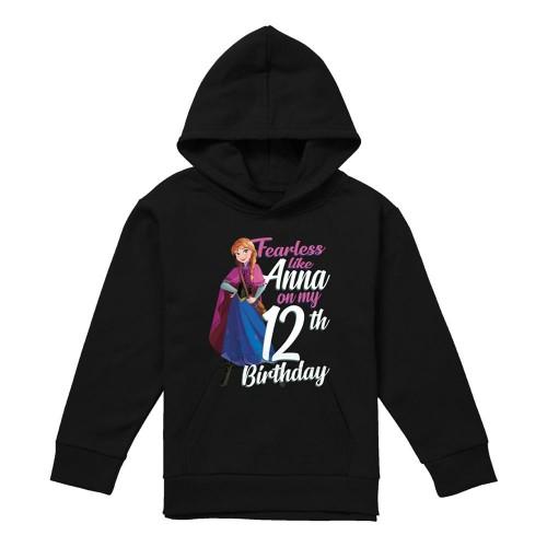 Frozen Childrens/Kids Fearless Like Anna 12th Birthday Pullover Hoodie