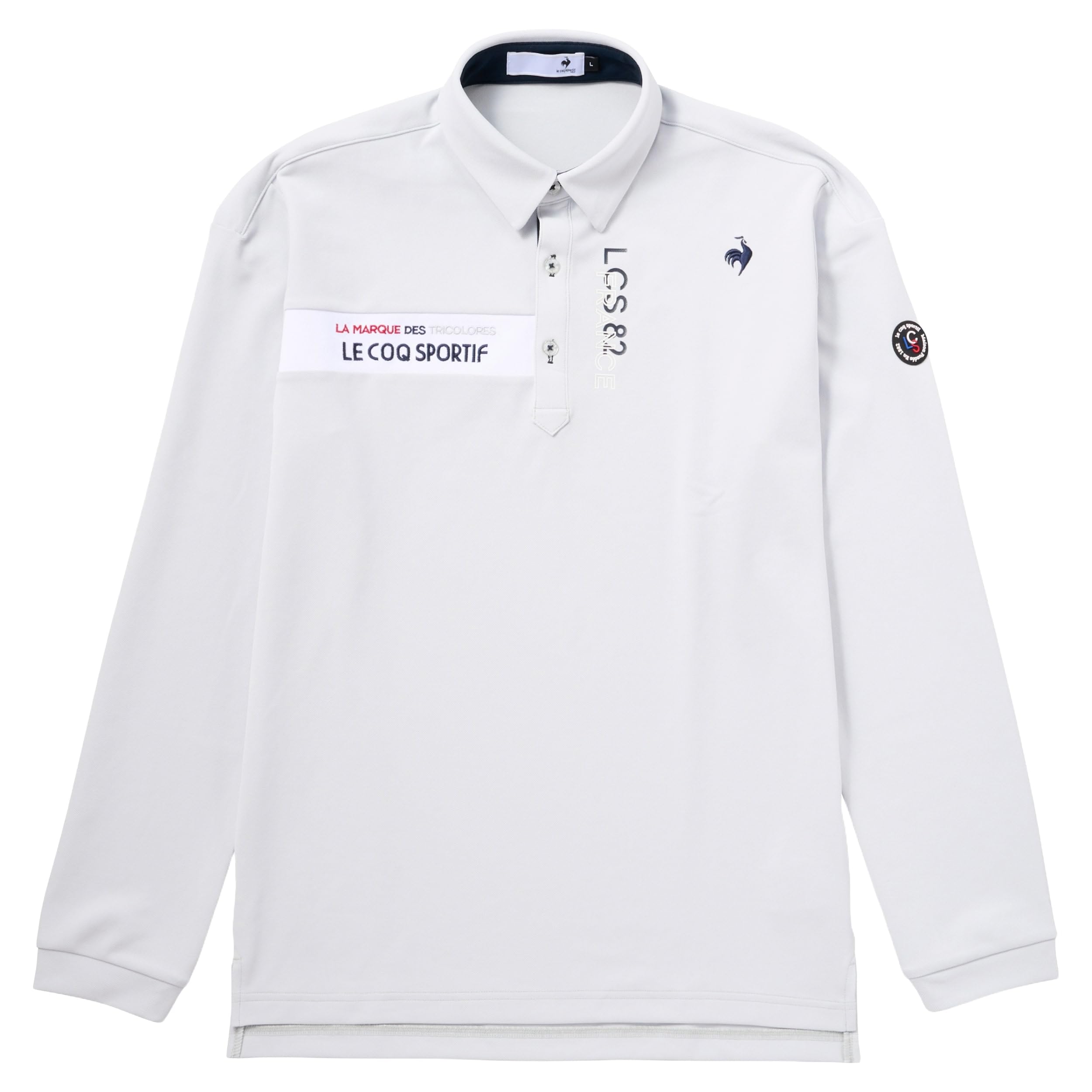 

Coq Sportif Golf Shirt Standard Long Sleeve Polo Shirt Sweat Absorbent Quick Drying UVCUT GY01 [Le Golf] [Stretch Forcer] Men s (Light Gray)