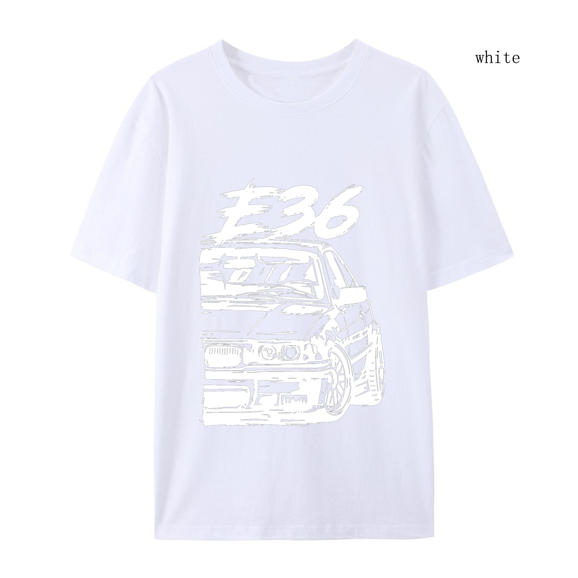 

Summer E36 T-Shirt High Quality T Shirts E36 T-Shirt Summer Oversized Short Sleeve Clothes Cotton Loose Street Tops 3XL