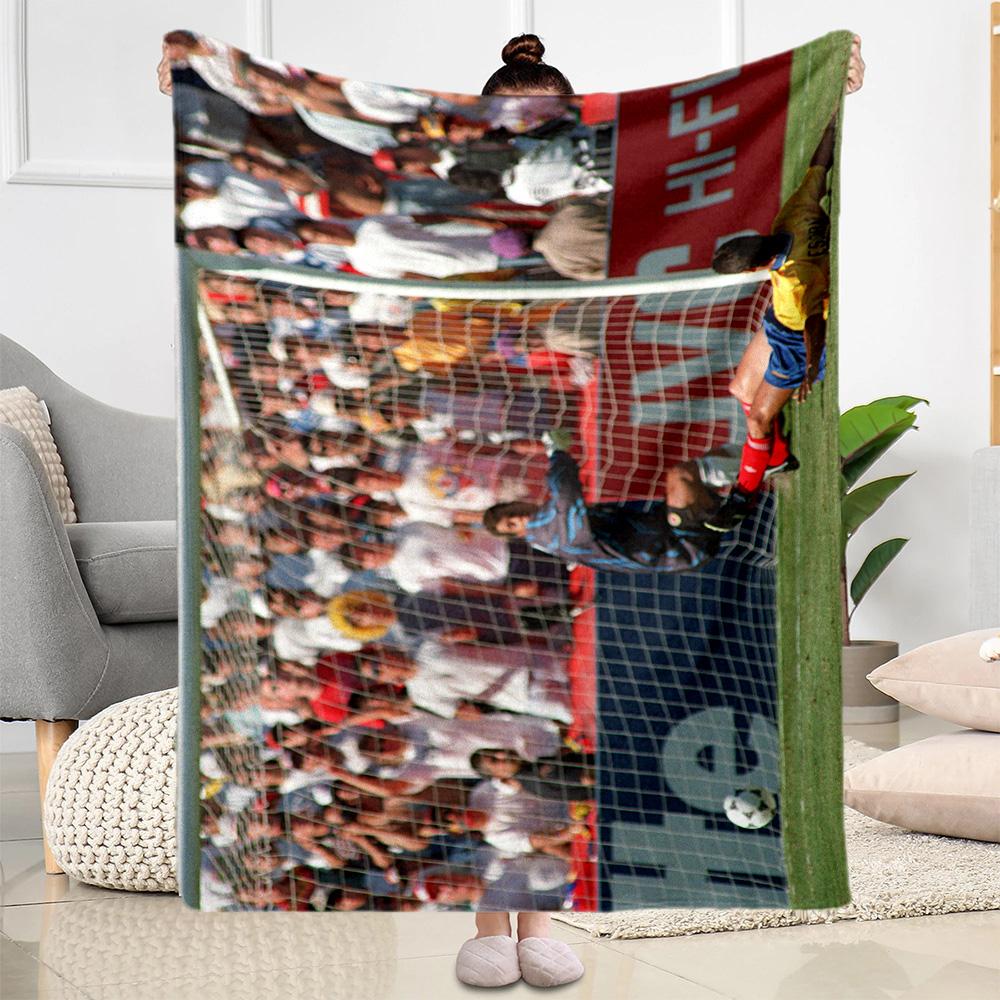 Sad Soccer Moment Blanket Soft Warm Cozy Great for Picnics Office Bed All-Season Use Stylish Decor Unique Gift for Family and Friends Camping