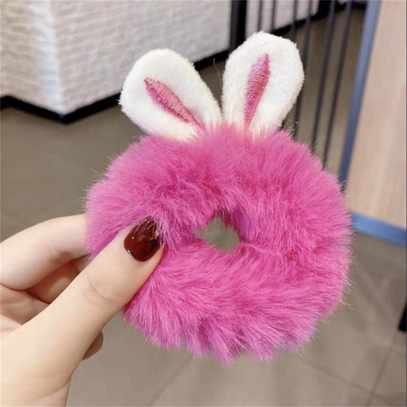 Süße Kaninchen Ohren Haar Seil Candy Farbe elastische Haarbänder Mädchen Haar-Accessoires