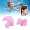 1 Pair Swimming Ear Plugs Soft Silica Gel Waterproof DustProof Water Sports Swim Earplugs(Pink in Bulk )