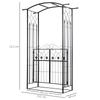 Garden Outdoor Entrance Arch with Door Outdoor Patio Decoration for Rose Trellis Arbour Climbing Plant 131L X 49W X 200Hcm