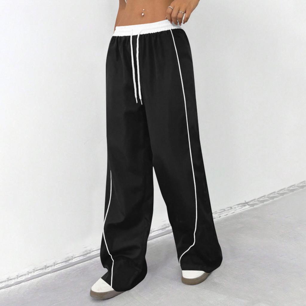 Women's Waterproof Quick Drying Paratrooper Pants, Wide Leg Pants, Solid Color Casual Sports Pants