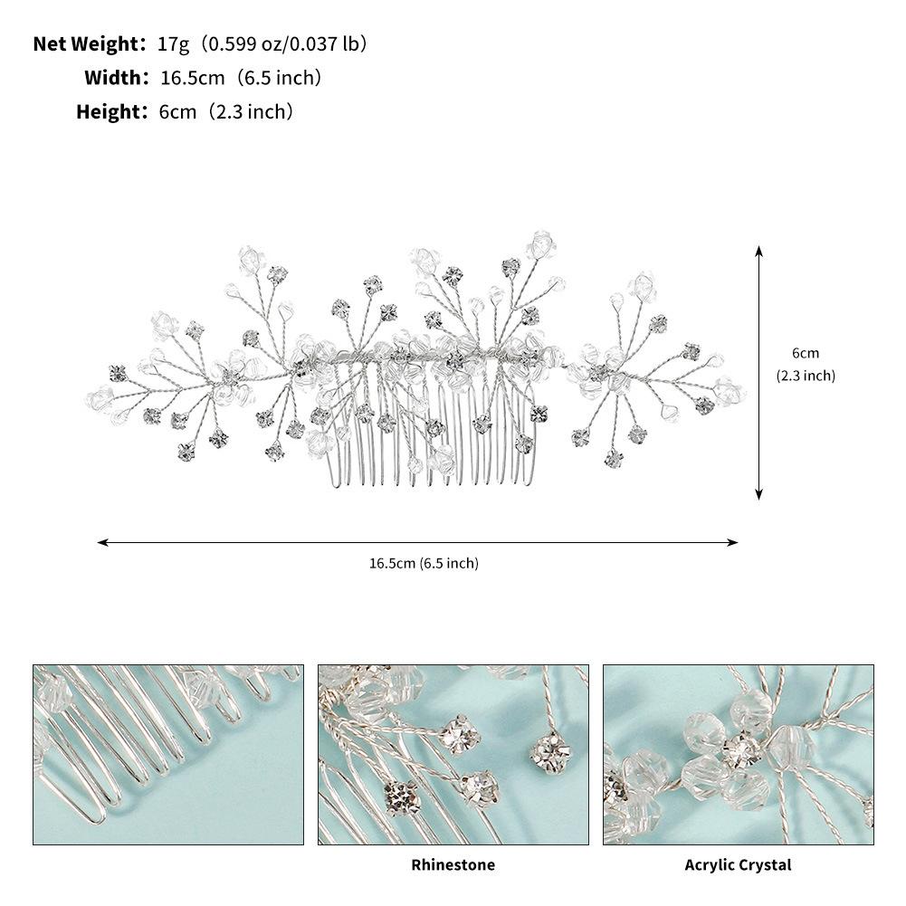 

Свадебные украшения, хрустальная расческа для волос ручной работы, высококачественные свадебные аксессуары для волос в стиле ретро, ​​женская свадебная расческа для банкета