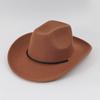 Rolled Brims Fedoras Hat Western Windproof Cowboy Hat Sunproof Cowboy Hat for Adult Fishing Cycling Hiking Camping  Camel