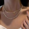 Sparkling Silver Color Clavicle Chain Choker Necklace Collar For Women Jewelry On the Neck Wedding Party Birthday Gifts