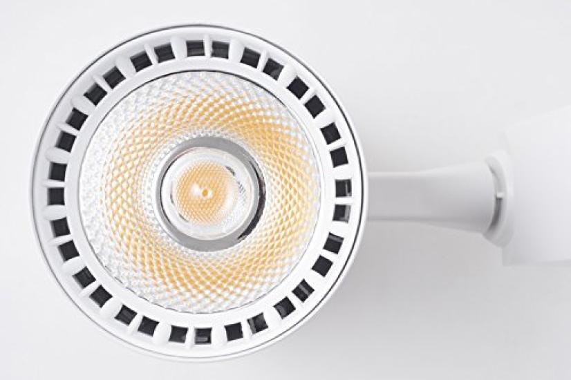 Professional-grade, high-intensity LED spotlight for duct rails, ST-RL18W, 150W, 18W, 45-degree beam angle, flicker-free, 2-year warranty (white,