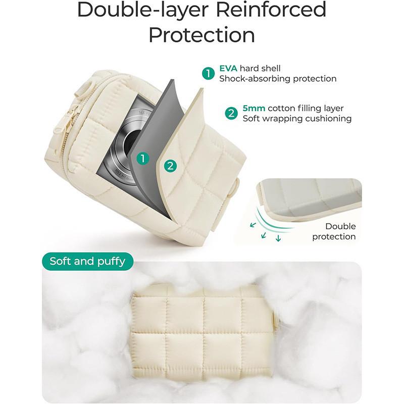 Lightweight Waterproof Digital Camera Case With Multiple Compartments For Travel