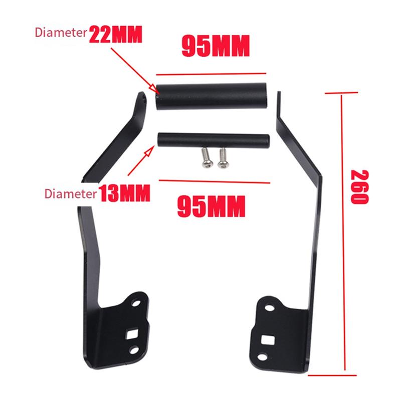 Motorcycle Navigation Bar Holder Mobile Phone Stand Holder Navigation Bar Support Expansion-A87Q