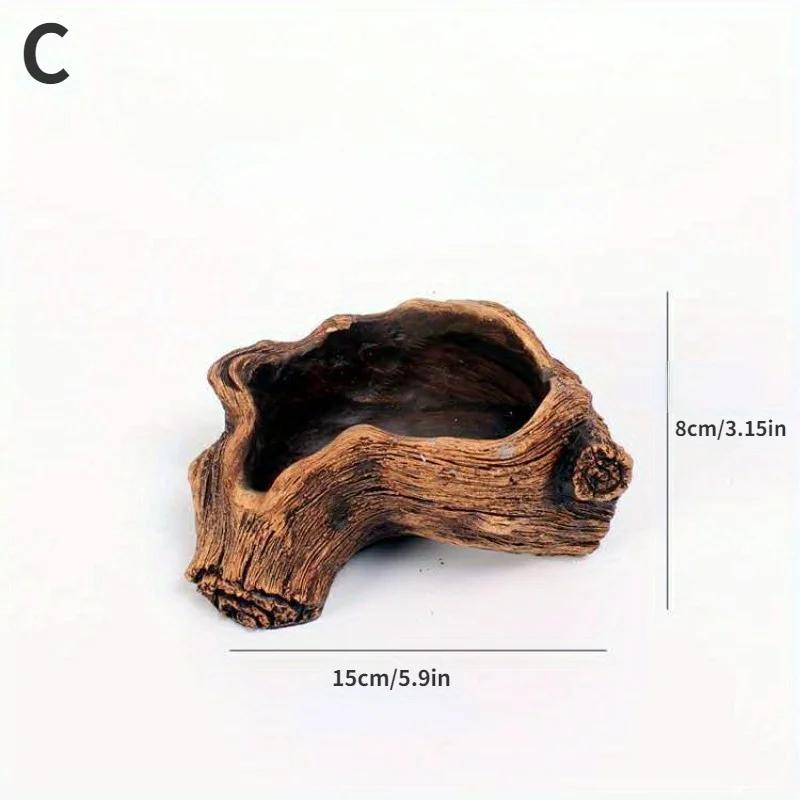 1PC Creative Retro Cement Imitation Tree Stump Root Carving Wood Succulent Flower Pot