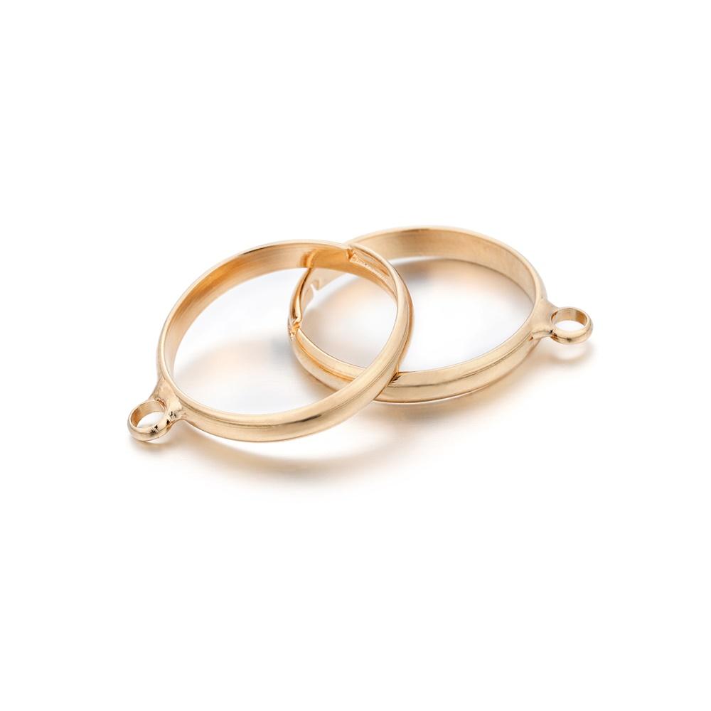 20ks/šarže Nastavitelné nastavení prázdného kroužku s otvorem pro DIY módní kroužky Příslušenství pro výrobu šperků Zjištění