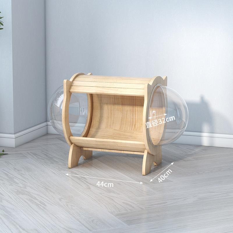Multi-functional Cat House Carrier Solid Wood Cattery Space Capsule Cat's Nest Cats Scratching Board Pet Supplies Products