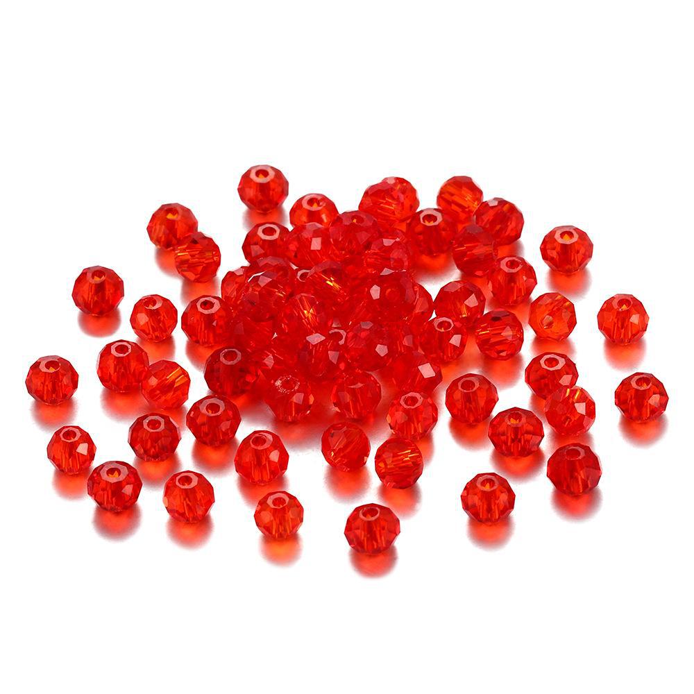 DIY Jewelry Craft Kit: Transparent 3-8mm Glass Beads, Rice, Diamond, Crystal Cuts, Lantern Shapes, Spacer Beads - Perfect For Accessory Making