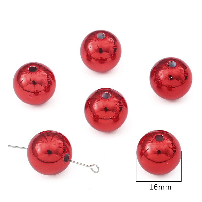 

Акриловые гальванические УФ-бусины, подвеска-подвеска для изготовления ювелирных изделий, ожерелья «сделай сам», серьги, аксессуары для рукоделия 16mm 5pcs красный