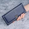 Women's Retro Long Leather Wallet - Oil Wax Zipper Clutch with Large Capacity