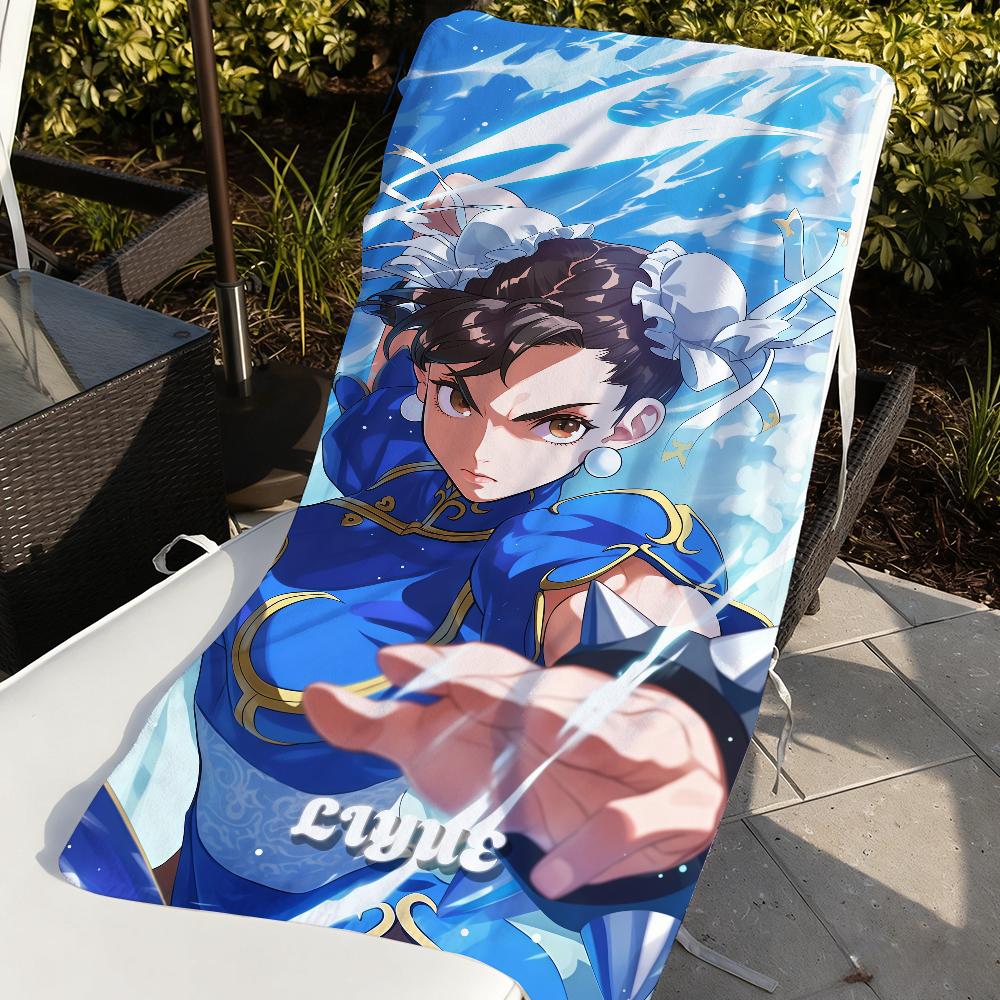 Classic Game S-Street F-Fighter-Chunli Towel Quick Drying Beach Towels Are Suitable For Swimming Pools Camping Yoga And The Gym