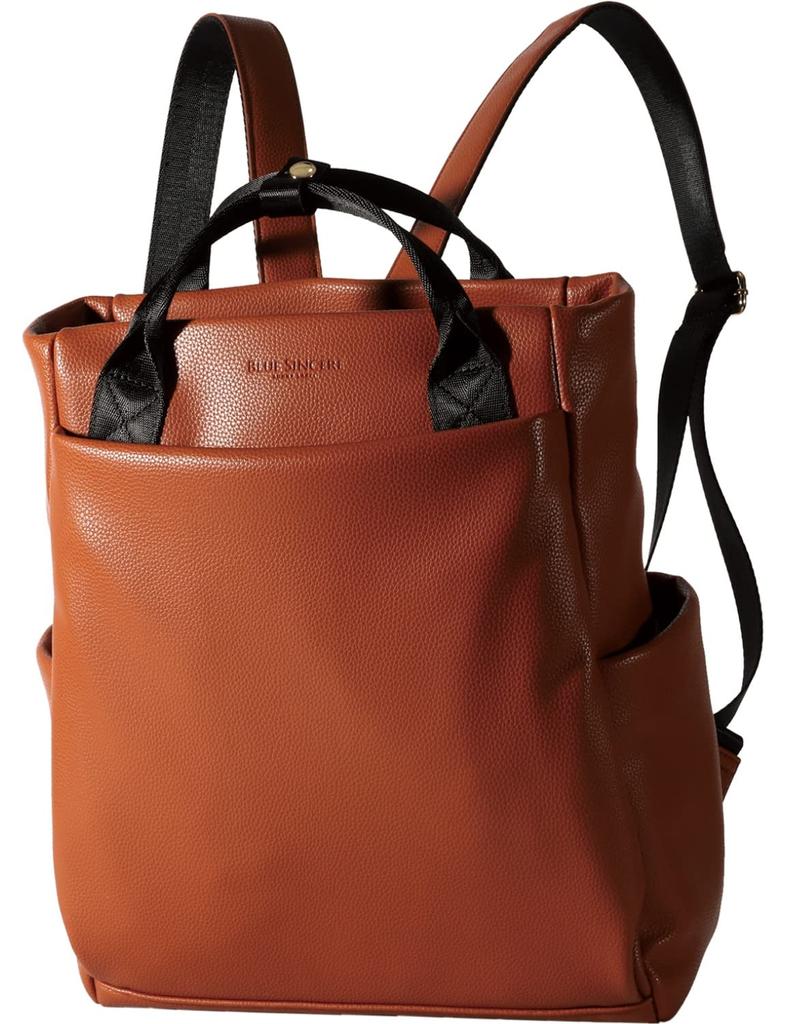 Compatible with A4 14 can also fit a Large Tote Shoulder Hand For commuting to work or Smart Sustainable leather LR1 [BLUE SINCERE] Women's Rucksack,