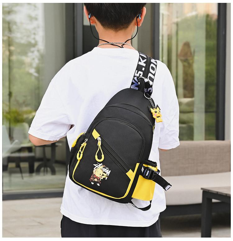 Children's Chest Bag Boys Korean Style Trendy Cartoon Crossbody Bag Fashionable