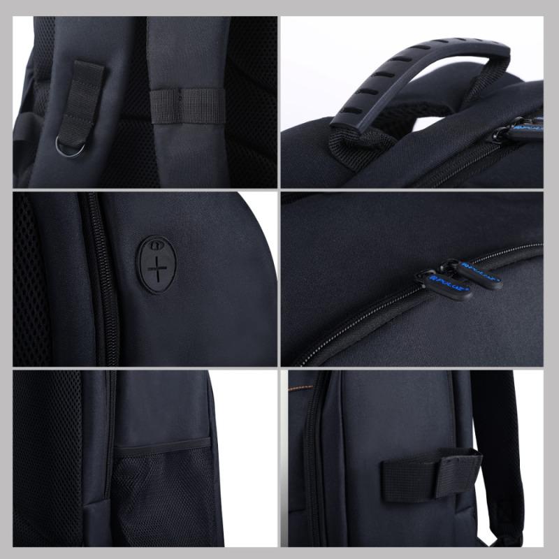 PULUZ Utendørs Bærbar Vanntett Ripesikker Dual Shoulder Backpack Kameraveske Digital DSLR-bilde