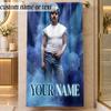 Beach TowelBenson Boone Custom Name Text Personalized Soft Towel for Beach Pool Indoor Home Decor Gift