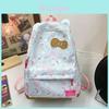 Süßer Hello Kitty Cartoon Rucksack für die Schule Mit Nylon-Aufbewahrung und Herz-Details Für Teenager und Mädchen