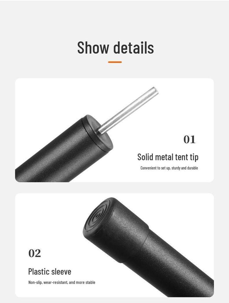 Heavy-Duty Outdoor Tent Support Iron Canopy Poles for Camping