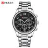 CURREN8466 Men's Watches Luxury Brand Quartz Wristwatch - Chronograph Round Dial with AutoDate, Waterproof