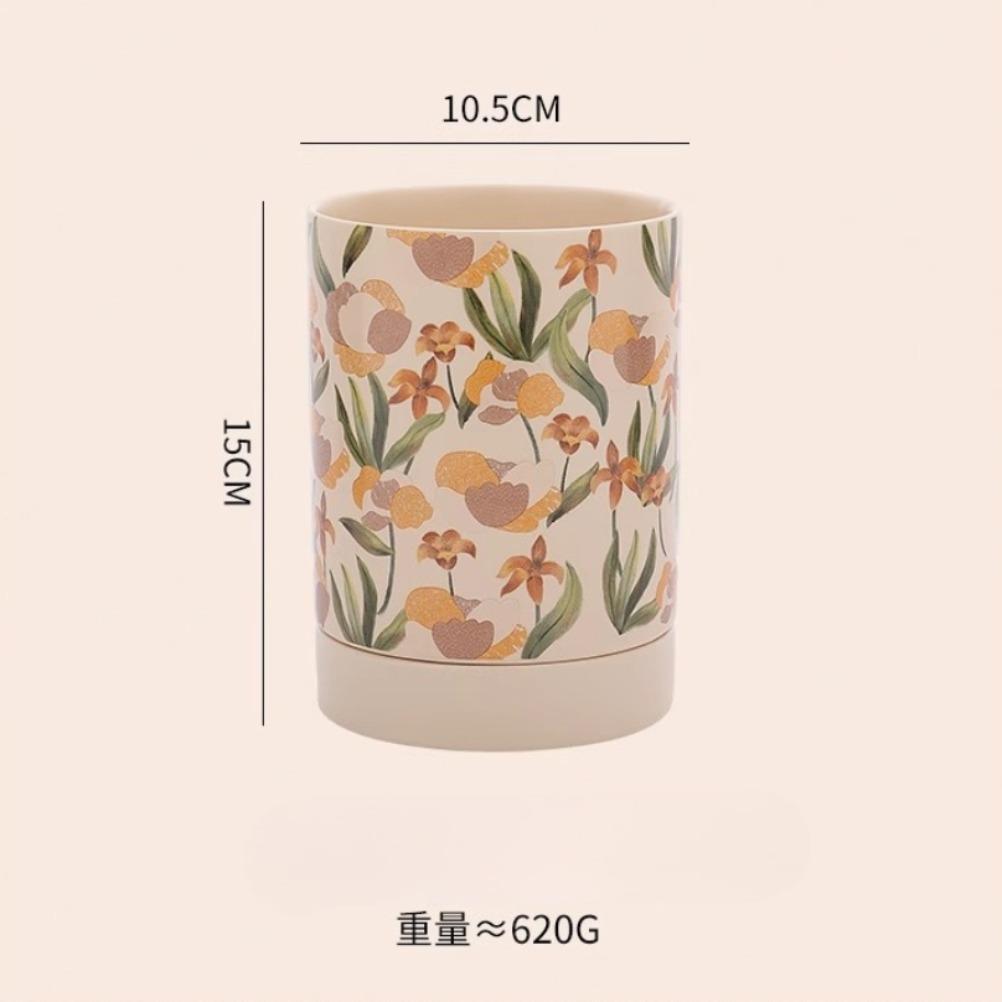 French Chopstick Holder Ceramic Chopstick Storage Box Chopstick Cage with Draining Water Spoon Holder Kitchens Accessories