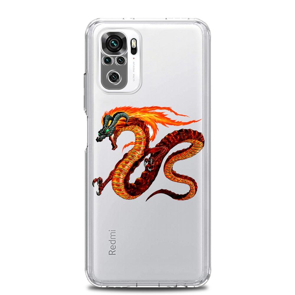 

Модный новый квадратный прозрачный чехол для телефона с драконом для Xiaomi Redmi Note 12 11 9S 9 8 10 Pro + 7 8T 9C 9A 8A K40 игровой силиконовый чехол Redmi 8
