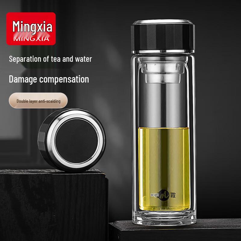 Бутылка-инфузор для чая из стекла с двойными стенками Mingxia