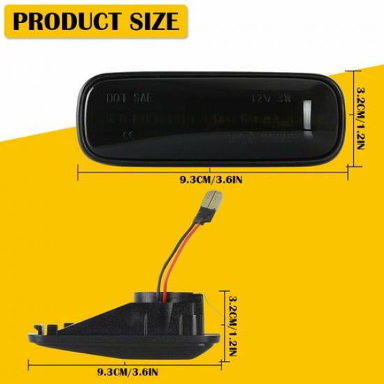 Sequential Amber LED Side Turn Marker Signal Lights For Honda 1996-2000 Civic