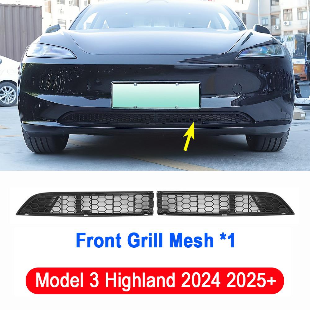 

Front Grill Mesh Inserts for Tesla 2025 Model Y Juniper Launch Model 3 Bumper Protector Air Inlet Vent Grille Cover Accessories
