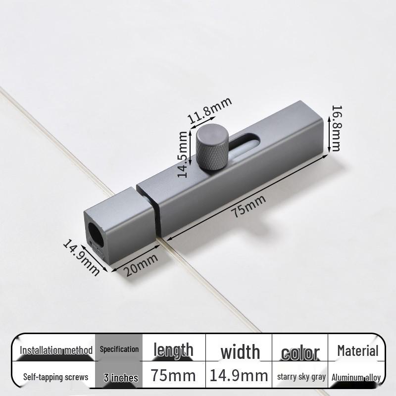 No-Drill Bathroom Door Latch: Simple Lock for Toilet & Sliding Doors