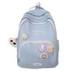 Color Block Backpack Female Junior High School Student Backpack Large Capacity Schoolbag Student Travel Bag