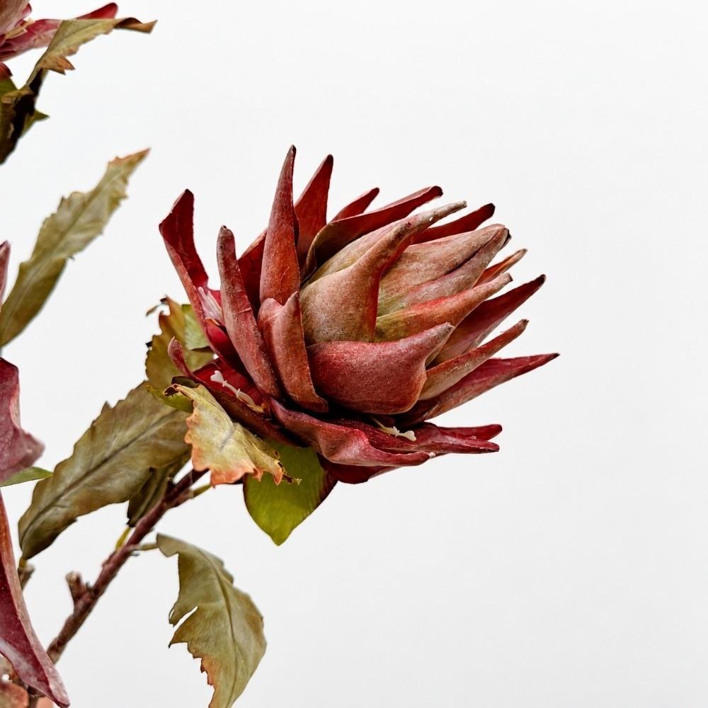 Floral Display Artificial Emperor Protea Flowers Large Faux Thistle Flowers  Wedding Decoration