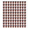 100 Round Plastic Transplant Pots for Herbs and Cuttings In Red and Black