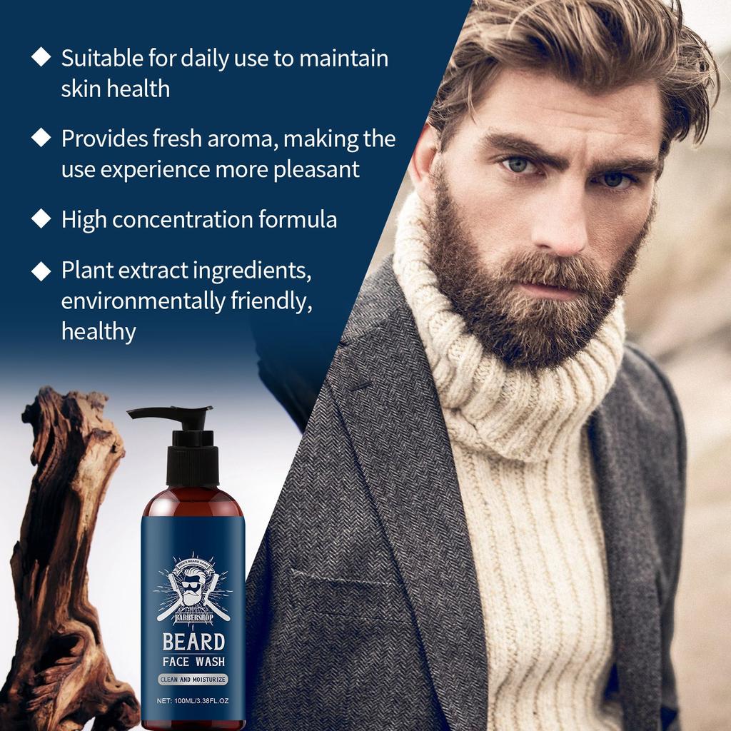 Beard Face Wash ,Beard Shampoo , Men's Beard Cleansing , Designed To Promote Healthy Beard Growth And Help Improve Beard Quality.