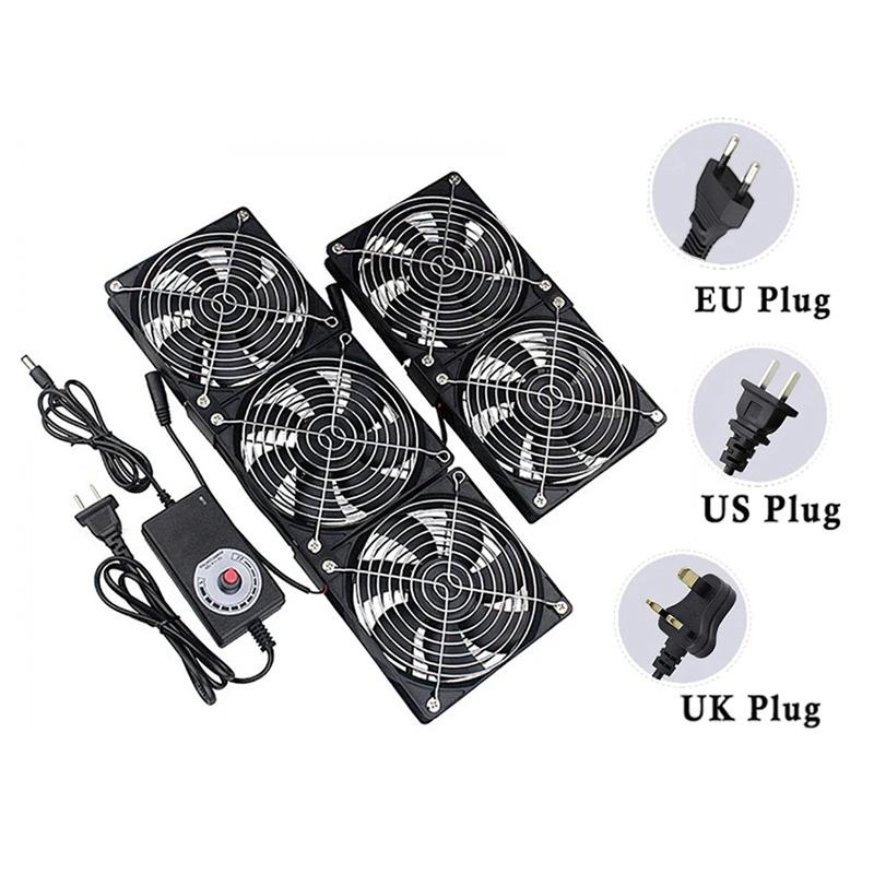 3000RPM Multifunctional Exhaust Cooling Fan with Controller for Chassis Workstation Rack Service Station Cooling System