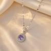 Elegant Light Luxury Zircon Necklace for Women - Gold-Plated, Simple Clavicle Chain