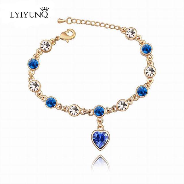 Fashion Bracelet Wedding Female Heart Crystal Bracelets For Women Luxury Temperament Silver -Color Fine Jewelry Gift