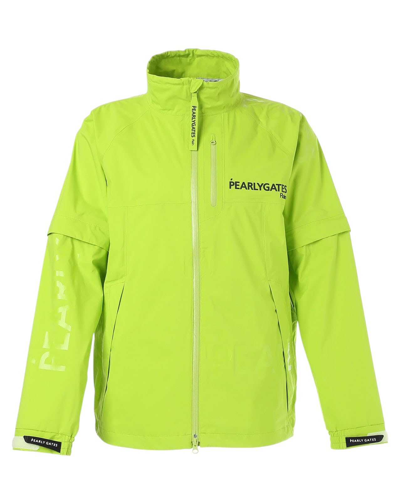 

A continuing standard rainwear tops removable Golf rain gear green 5 [PEARLY GATES] item Men s (water-resistant, water-repellent, sleeves) / /