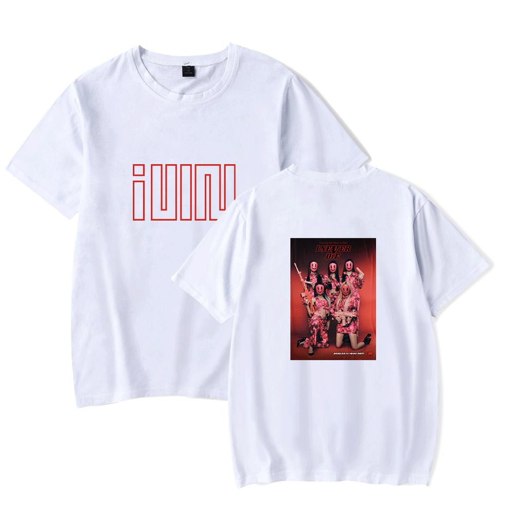 2023 Kpop Gidle New Album I Never Die Tshirt Cotton Tee Tops Short Sleeve For Unisex And Women Casual Streetwear