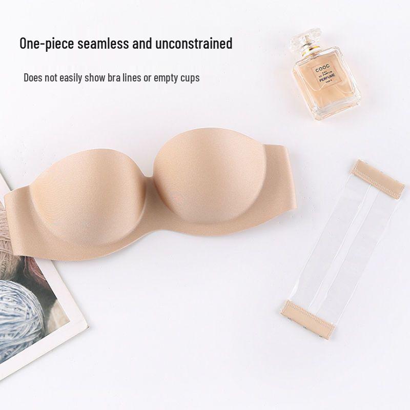 Reggiseno Push-Up Senza Spalline con Incrocio Senza Cuciture per Abiti da Sposa e da Sera
