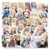 50pcs Suitcase Stickers Waterproof Stickers Scooter Computer Tablet Cartoon Decoration