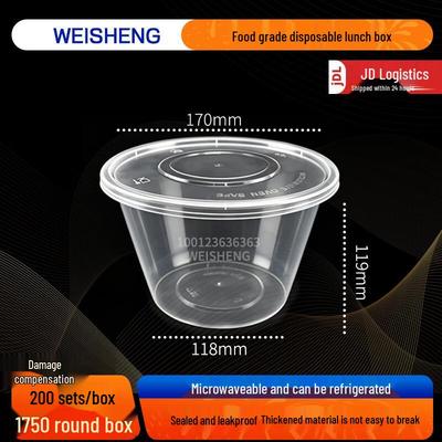 WEISHENG Disposable Round Takeout Containers