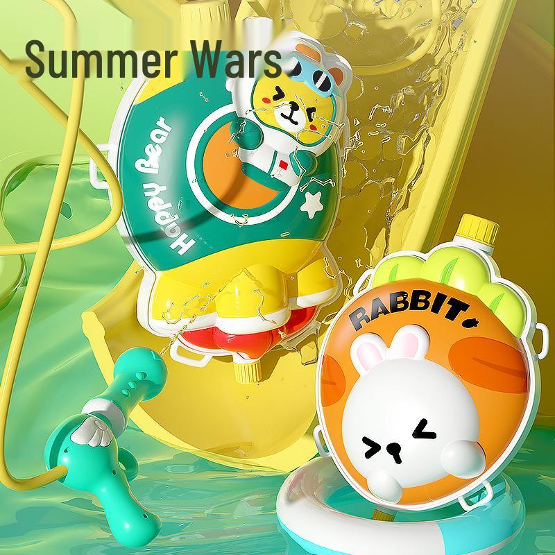 

Children s Electric Water Gun Backpack Toy - Continuous Spray for Summer Beach Fun