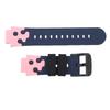 15mm Silicone Watch Band for Kids Water Proof Sport Watch Band Replacement with Stainless Steel Buckle Pink